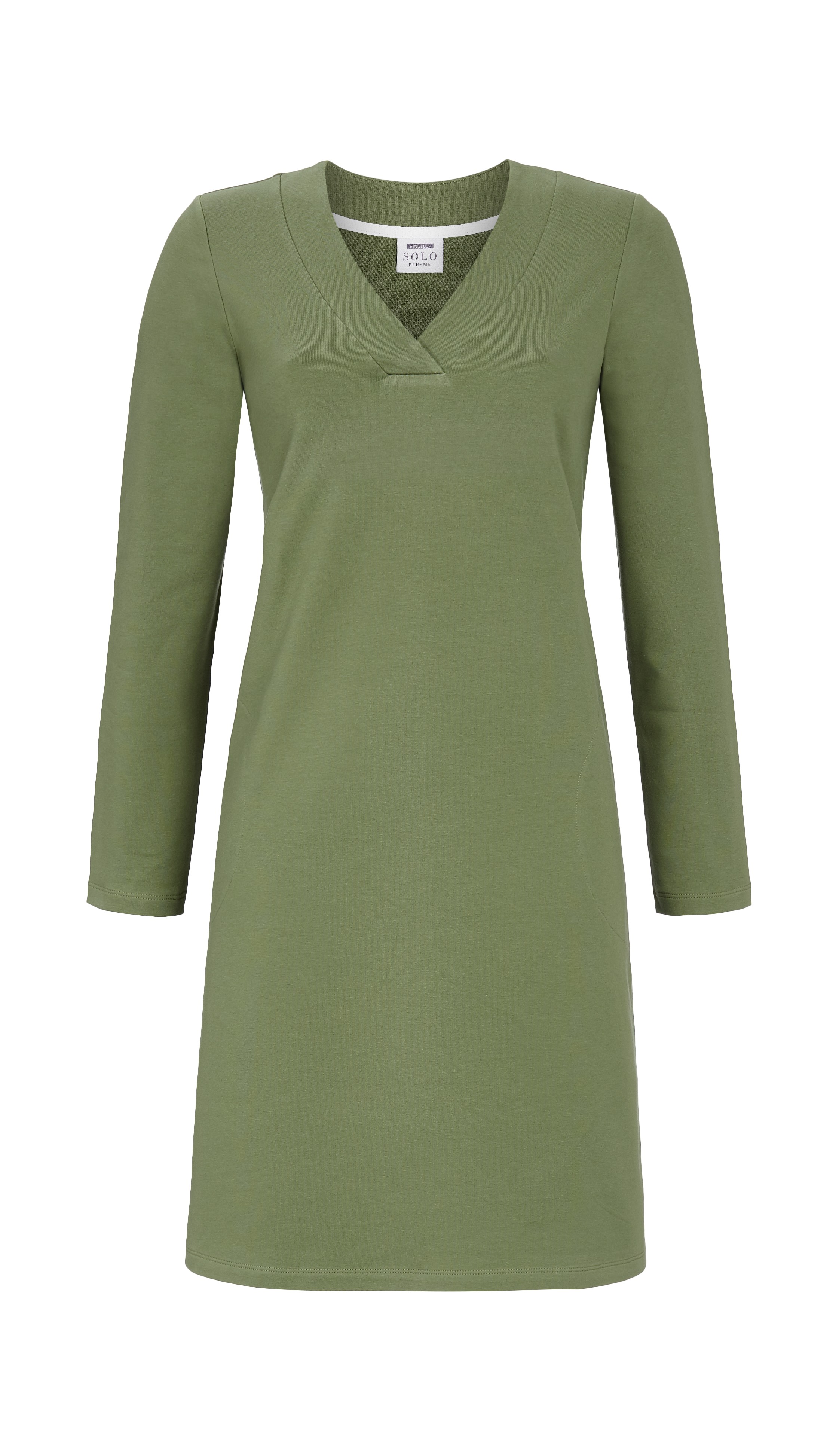 Sweatkleid mit V-Ausschnitt Sweatkleid mit V-Ausschnitt