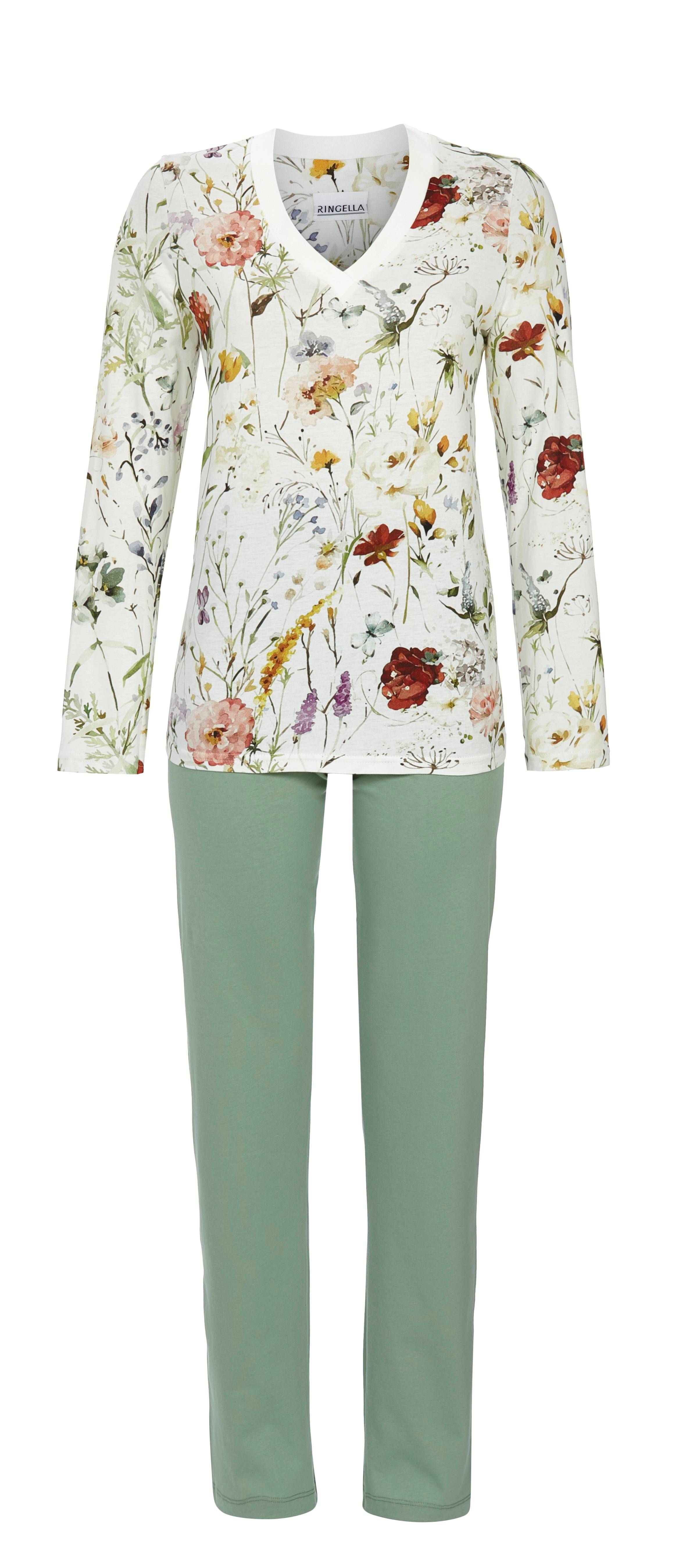 Pyjama mit Blumendessin und V-Ausschnitt Pyjama mit Blumendessin und V-Ausschnitt