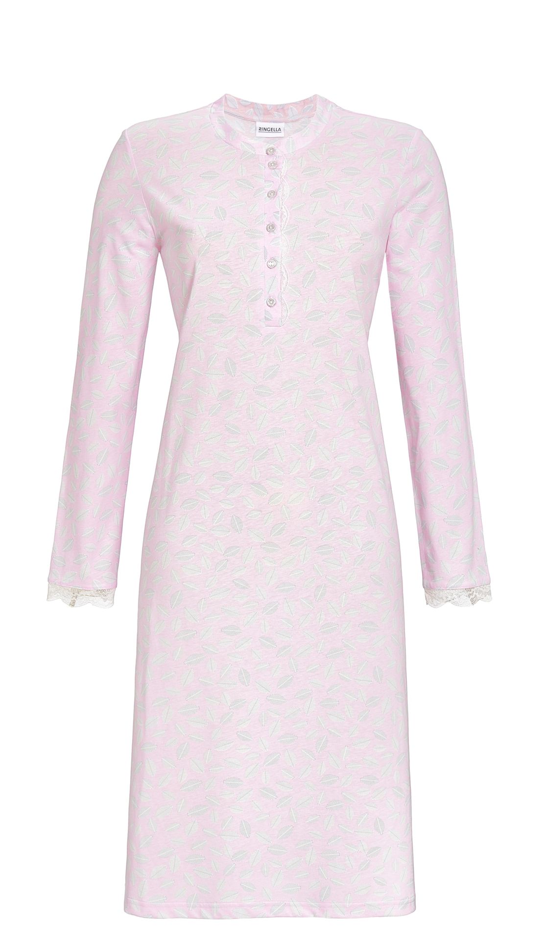 Ringella nachthemd met blaadjes | Online de mooiste pyjama's